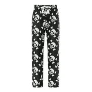 Thaisu Women's Halloween Lounge Pants Pajama Pants Sleepwear Skull Print Elastic Waist Long Pants