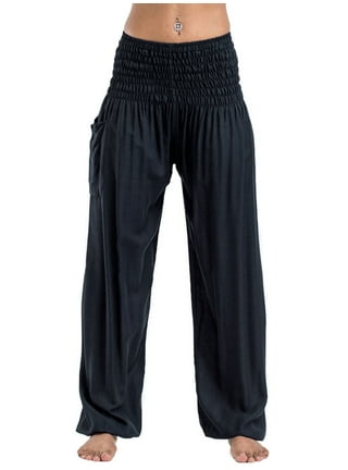  B BANGKOK PANTS - Pantalones holgados de estilo bohemio para  mujer, Suave, talla única : Ropa, Zapatos y Joyería