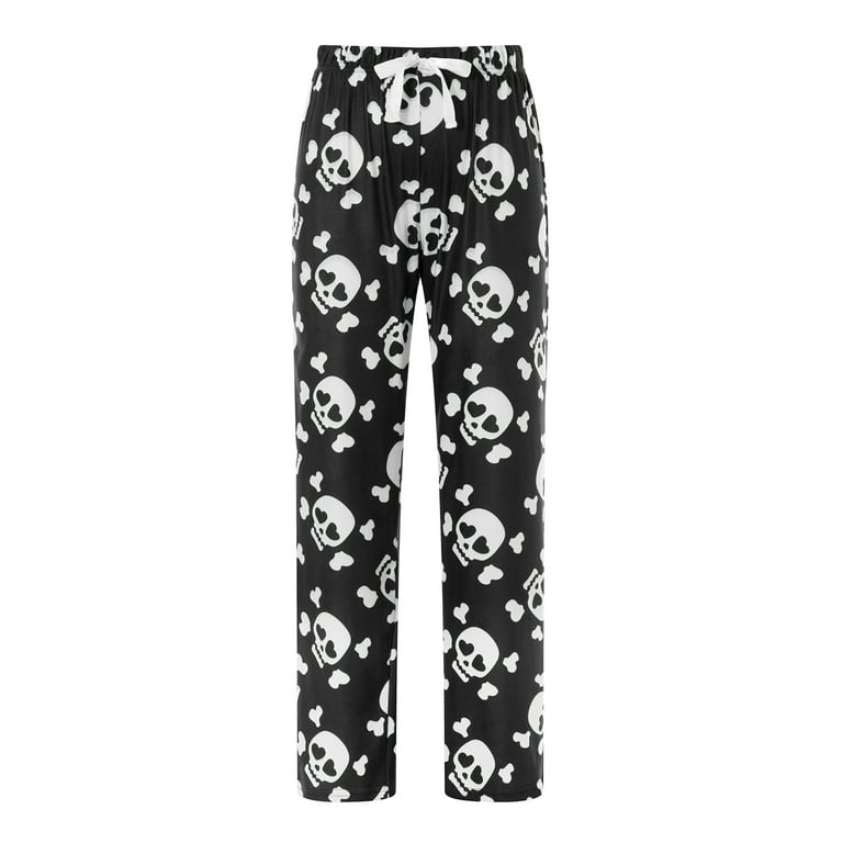 Thaisu Women's Halloween Lounge Pants Pajama Pants Sleepwear Skull
