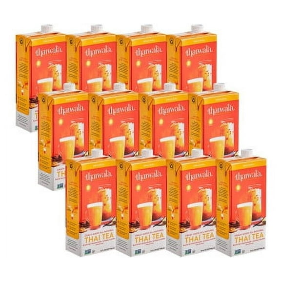Thaiwala Original Thai Black Tea 1:1 Concentrate, 946ml (32 fl. oz) Authentic Flavor (12/Case)