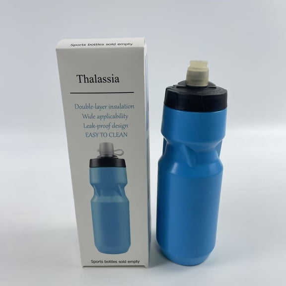 Thalassia Sports bottles sold empty,Bike Water Bottle, Squeeze Cycling Water Bottle, for Outdoor Riding Bike (Blue)