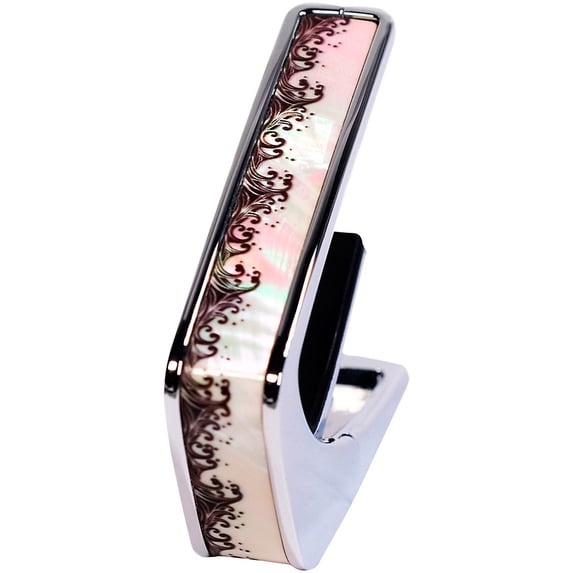 Thalia Deluxe Series Chrome Guitar Capo White Pearl Waves