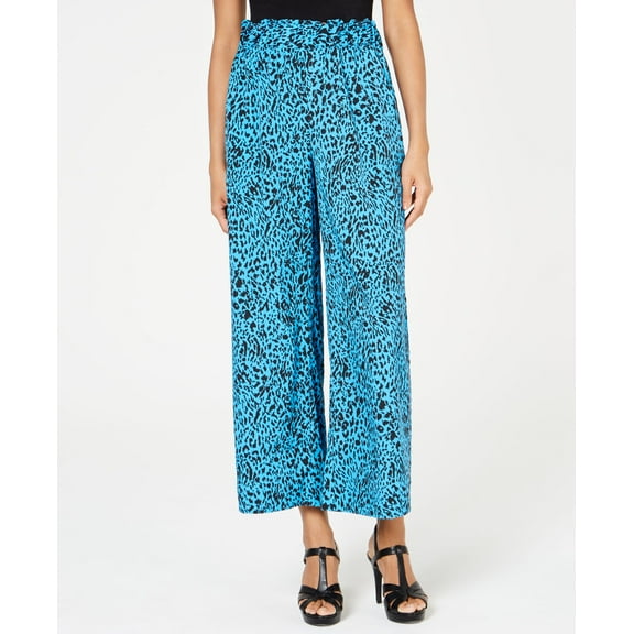 Thalia Sodi Animal Print Wide Leg Pants Leopard S