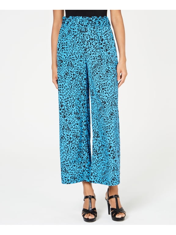 Animal Print Wide Leg Pants Leopard S