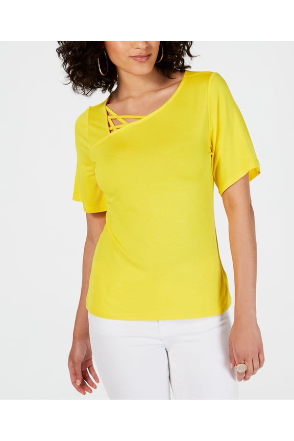 Asymmetric Lattice Neck Top Sundeck S
