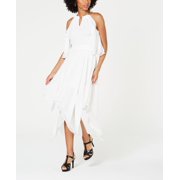 Thalia Sodi Chain Neck Maxi Dress White S