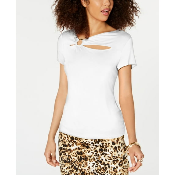 Thalia Sodi Cutout O Ring Top White XS