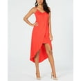 thumbnail image 1 of Thalia Sodi Embellished High Low Dress Rich Coral XL, 1 of 1