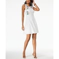 thumbnail image 1 of Thalia Sodi Embroidered Lace Dress (Bright White, M), 1 of 1