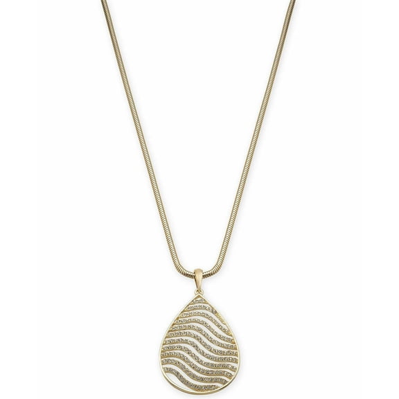Thalia Sodi Gold-Tone Pav Tiger Stripe Pendant Necklace