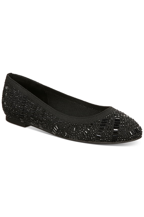 Women's Karli Embellished Slip-on Flats - Black Flyknit 10M