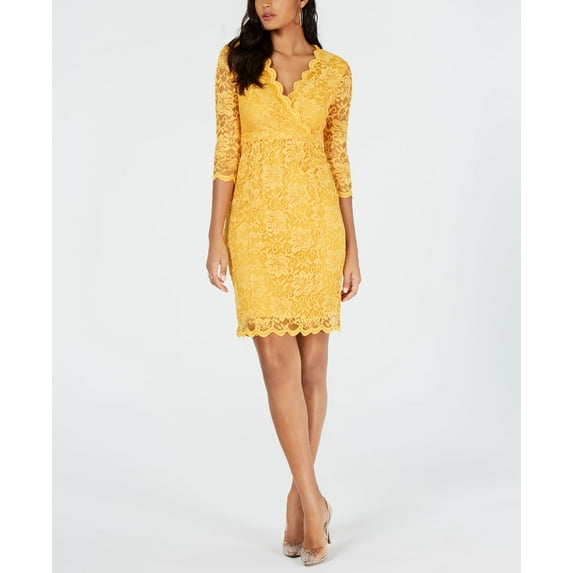 Thalia Sodi Lace Sheath Dress Mango Mojito XS