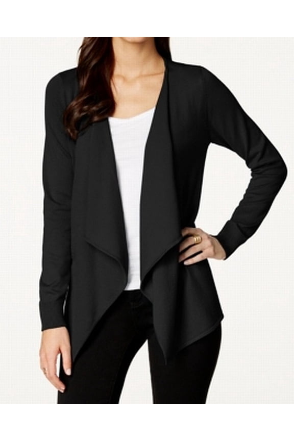 Lace Up Back Flyaway Cardigan Black S