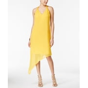 Thalia Sodi Lattice Back Shift Dress Sun Gold L