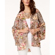 Thalia Sodi Mixed Print Open Front Kimono Multi Combo S