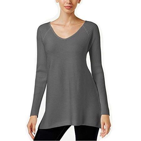 Thalia Sodi Asymmetrical Tunic Sweater Grey M