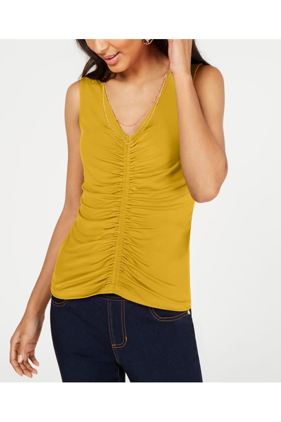 Ruched Necklace Top Mango Mojito S