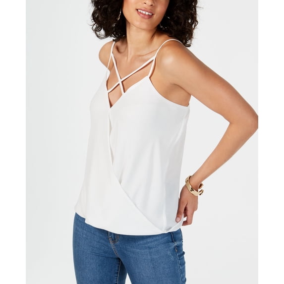 Thalia Sodi Strappy Trim Tank Top White XL