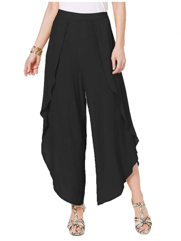 Tulip Leg Pants Black S