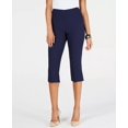 thumbnail image 1 of Thalia Sodi Women's Cropped Hardware Pants Navy Mid Rise Size XL, 1 of 3