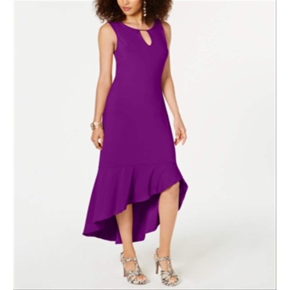 Thalia Sodi Women's Flounce Hem Maxi Dress Purple Size Large