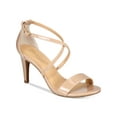 thumbnail image 1 of THALIA SODI Womens Beige Strappy Cushioned Darria Round Toe Stiletto Buckle Heeled Sandal 11 M, 1 of 5