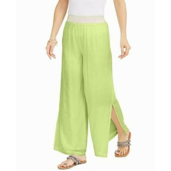 Thalia Sodi Women's Pants Large Slit Pull-On Wide-Leg