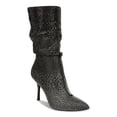 thumbnail image 1 of THALIA SODI Womens Black Ombre Rhinestone Padded Raquell Pointed Toe Stiletto Zip-Up Dress Slouch Boot 6 M, 1 of 2