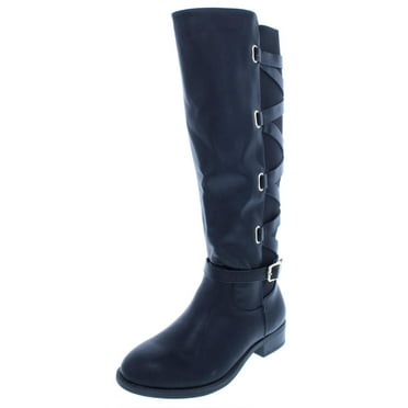 Thalia Sodi Women's Veronika Wide Calf Over the Knee Boots Black Size 6.5 M