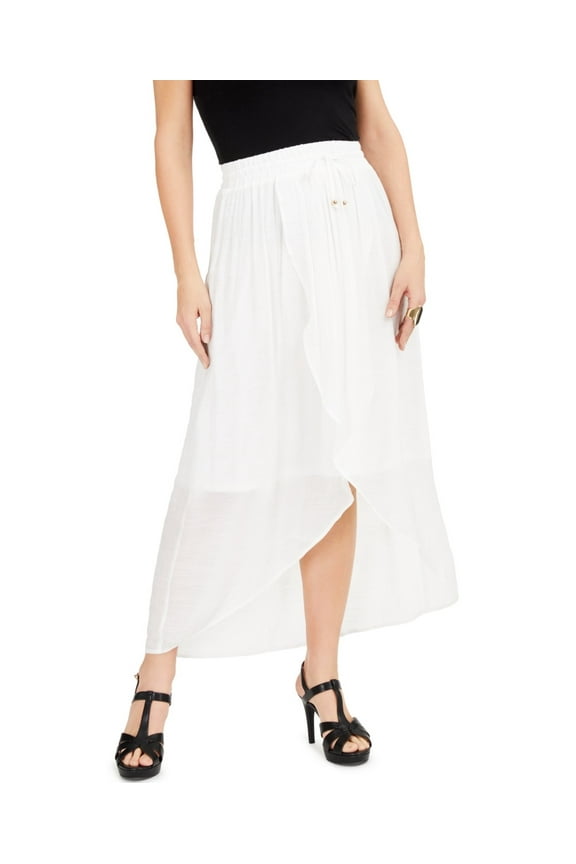 Women's Wrap Midi Skirt White Size XX-Large