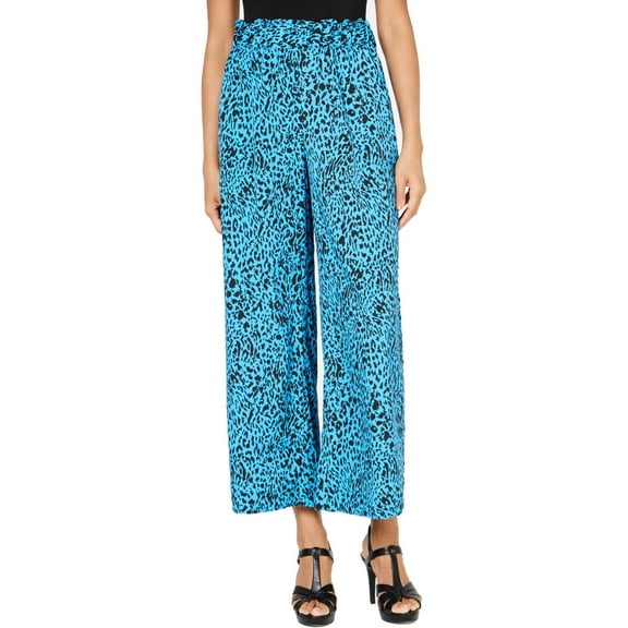 Thalia Sodi Womens Animal Print Pull On Wide Leg Pants