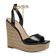 thumbnail image 1 of Thalia Sodi Womens Caden Wedge Sandals Black PU 9.5, 1 of 1