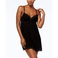 thumbnail image 1 of Thalia Sodi Womens Cheetah Print Lace Trim Chemise,Deep Black,Small, 1 of 2