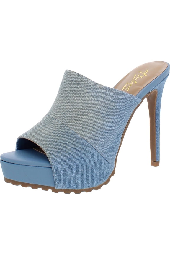Womens Cindie Platforms Peep-Toe Mule Sandals