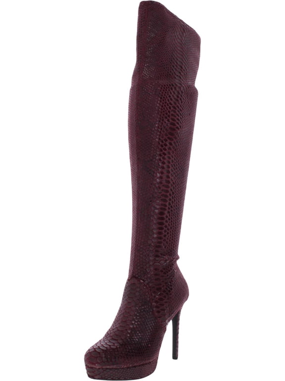 Womens Clarissa Snake Print Tall Over-The-Knee Boots
