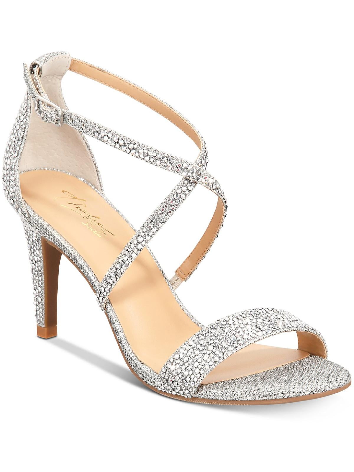 Thalia Sodi Womens Darria 4 Embellished Shimmer Evening Heels - Walmart.com