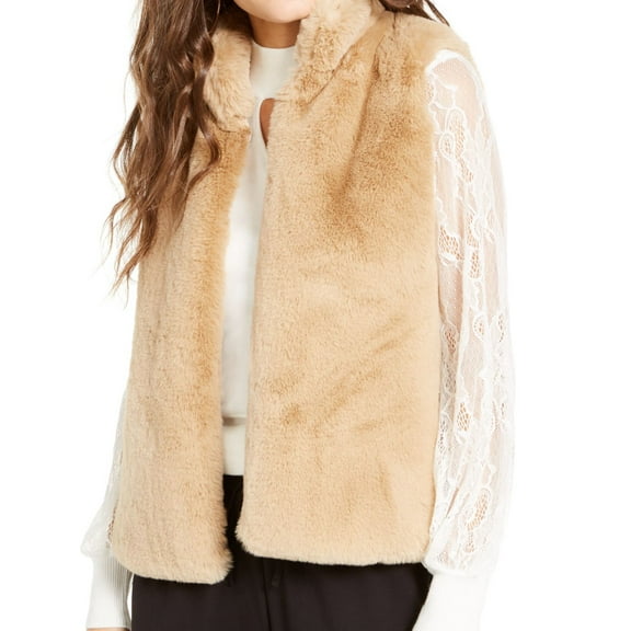 Thalia Sodi Women's Faux Fur Vest White Size Small