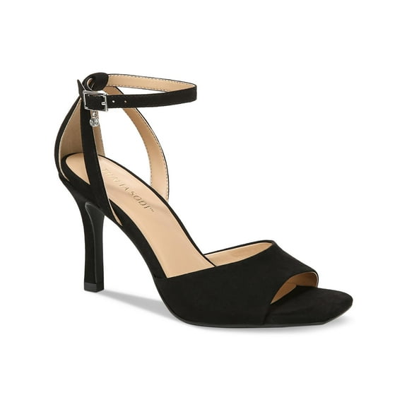 Thalia Sodi Womens Faux Suede Ankle Strap Heels