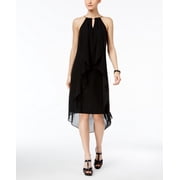 Thalia Sodi Womens Halter High-Low Dress deepblack S