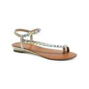 Thalia Sodi Womens Izabel Open Toe Slip On Wedge Sandals