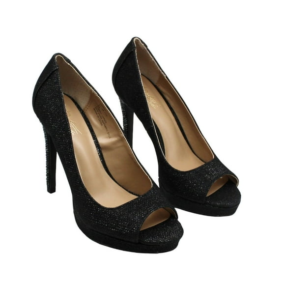 Thalia Sodi Womens Lenna Beaded-Heel Pump Black 6M