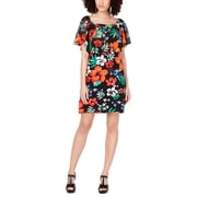 Thalia Sodi Womens Printed Triple Threat Dress, Tropical Floral, Medium