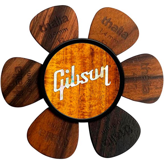 Thalia x Gibson Pick Puck Pick Holder Koa W/ Pearl Logo