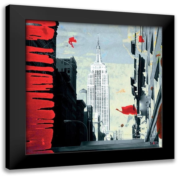 Thalie 20x20 Black Modern Framed Museum Art Print Titled - Wind
