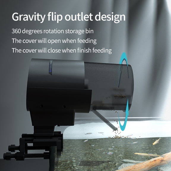 Thalyn 210ML Large Capacity Automatic Feeder 210ml WiFi Intelligent Timing Automatic Feeder Aquarium Goldfish Feeder 210ML Large Capacity Fish Feeder Mobilephone APP Control