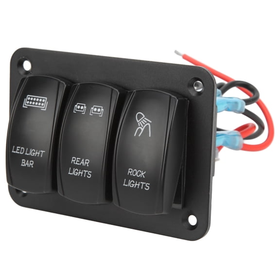 Thalyn 3 Gang Toggle Led Light Bar Switch, 5Pin 3 Gang Rocker Switch for CarATVUTV Yacht