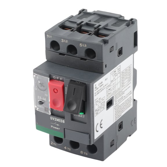 Thalyn 35mm Rail Mount Circuit Breaker Motor Circuit Breaker, Rail Mount Thermal Magnetic Type, Overload Switch AC 690V, Suitable for Various Motor Applications and Load Types, 35mm Mounting,