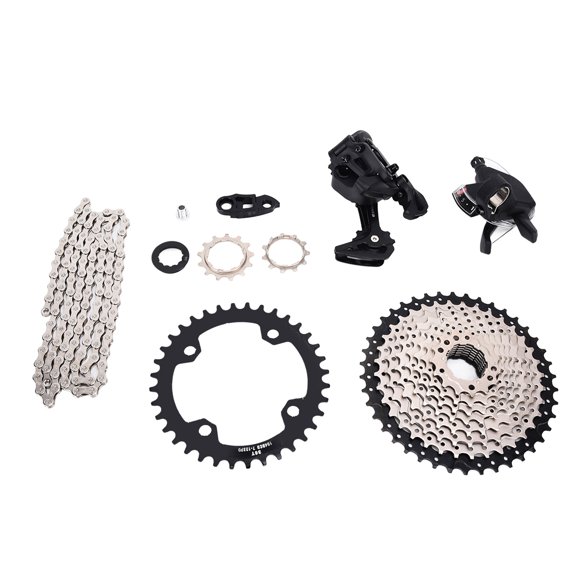 Thalyn 42T Cassette Chainring Set A7 Mountain Bike 1x10 Speed Group Set, Mountain Bike 1x10 Speed Group Set Aluminum Shift Lever for Mountain Bike