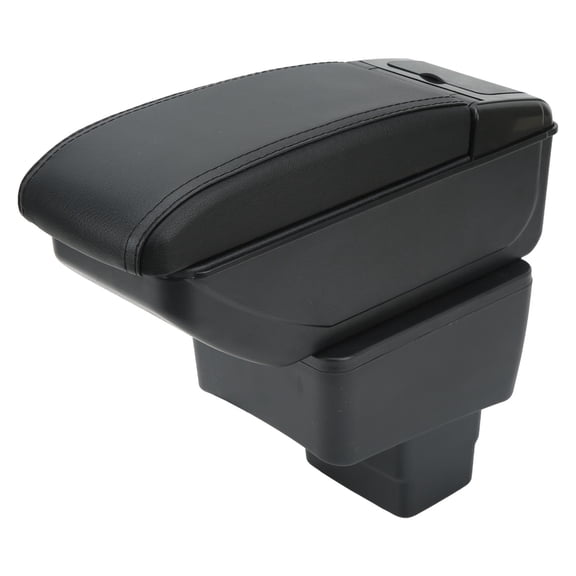 Thalyn Arm Rest Double Layer Black Accessory Hand Rest Centre Console Box, Simple Design Car Armrest Double Layer Box Heat Resistant for Car