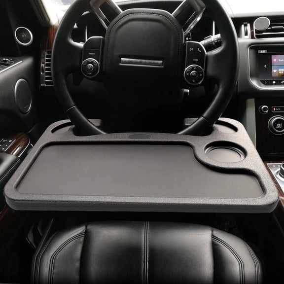 Thalyn Auto Car Steering Wheel Tray Desk Steering Wheel Desk Auto Car Steering Wheel Tray for Computer Food Snack Lunch Drinking Car Laptop Desk Eating Table